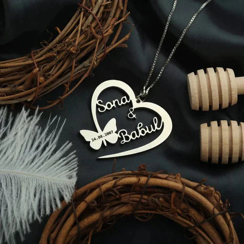 Customize Heart Name Necklace