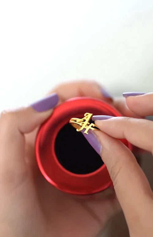 Initial Letter Ring ( Adjustable Size )